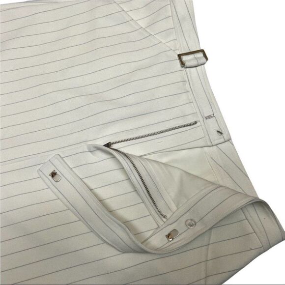 Club Monaco Suiting Mini Skirt Belted Pinstripe Pockets Nautical - Picture 4 of 11